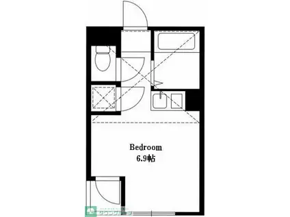 シーズ・ガレリア成城(ワンルーム/1階)の間取り写真