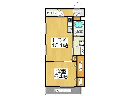 MAISONHIROSE(1LDK/3階)の間取り写真