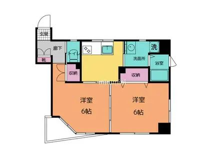 文京ツインタワー(2K/7階)の間取り写真