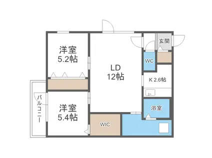 WTB南17(2LDK/4階)の間取り写真
