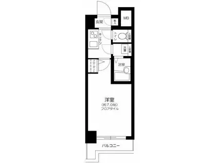 ガラ・ステージ大崎(1K/10階)の間取り写真