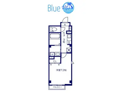 BREZZA(1K/1階)の間取り写真