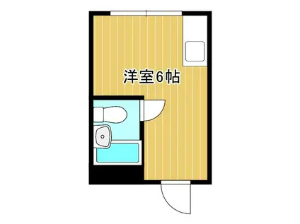 ビーバーハイツ桃ケ池I(ワンルーム/4階)の間取り写真