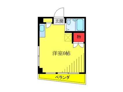 アークハイツ(ワンルーム/3階)の間取り写真