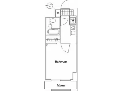 エヴェナール東中野(1K/6階)の間取り写真