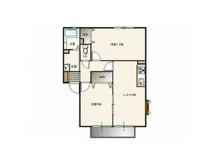 サンリーブズ(2LDK/1階)の間取り写真