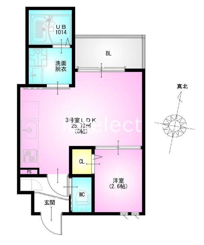 REGALEST 祐光(1LDK/1階)の間取り写真
