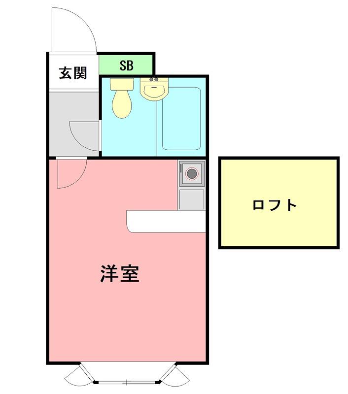 ベルピア緑園都市(ワンルーム/1階)の間取り写真