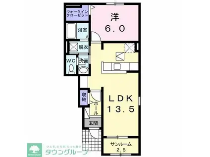 ラブリー カーサ(1LDK/1階)の間取り写真