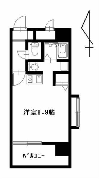 朝日プラザアーバンコア高松206(ワンルーム/2階)の間取り写真