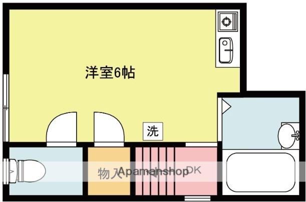 コーポ鈴木(ワンルーム/2階)の間取り写真