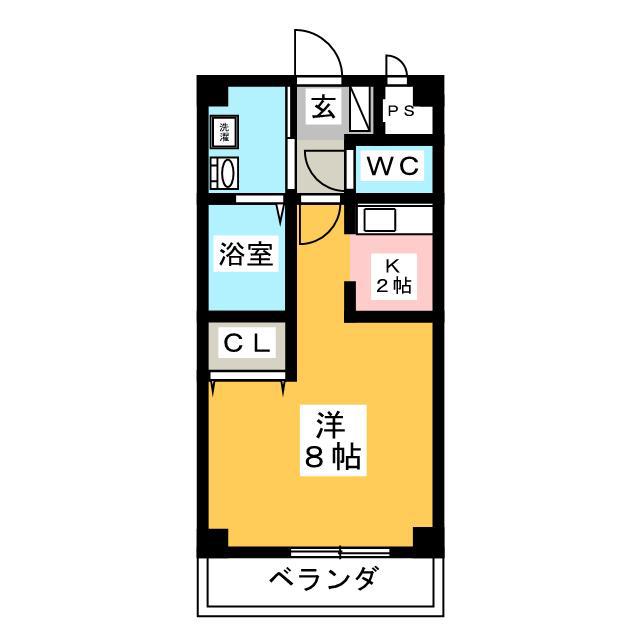 アークSKY(1K/3階)の間取り写真
