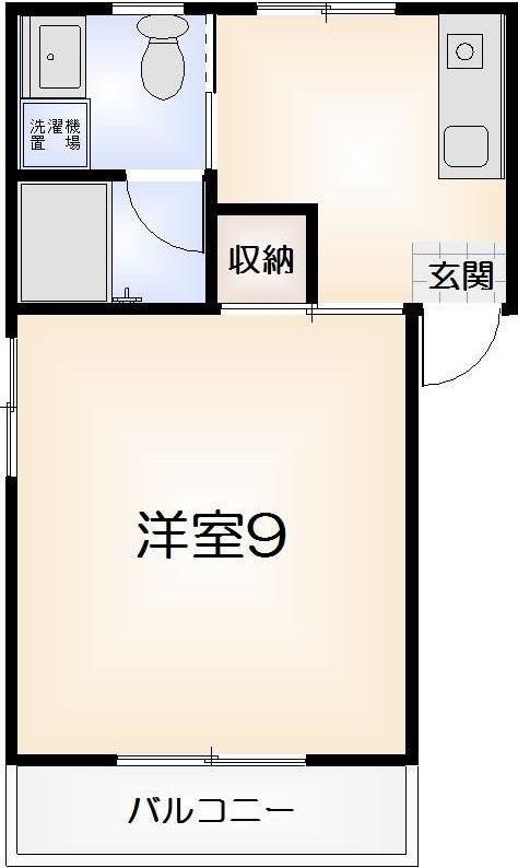 コーポ中山(1K/1階)の間取り写真