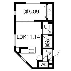 FLEAD浅間町(1LDK/4階)の間取り写真