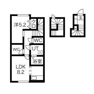 CKクレセント(1LDK/3階)の間取り写真