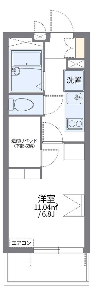 レオパレスメルナカヤ(1K/3階)の間取り写真