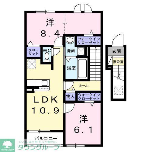 ラフォンテ(2LDK/2階)の間取り写真