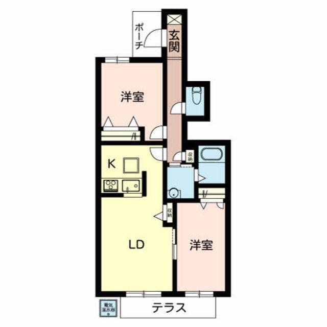 レジデンスコート加西(2LDK/1階)の間取り写真