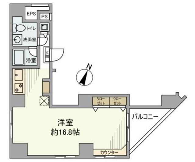 日神デュオステージ笹塚東館(ワンルーム/14階)の間取り写真