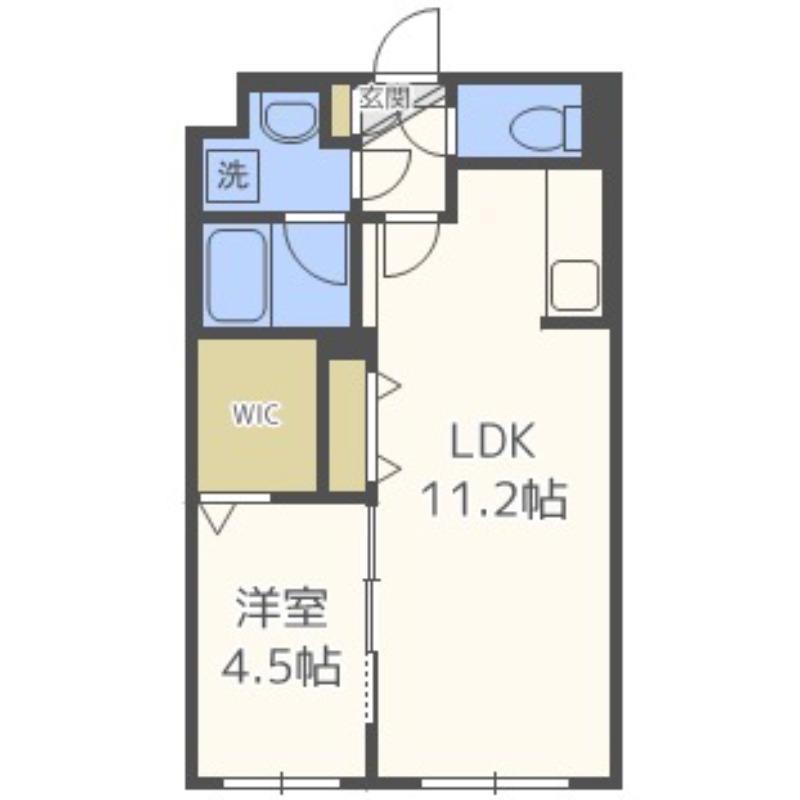 ノース SQUARE GARDEN 西28丁目駅前(1LDK/3階)の間取り写真