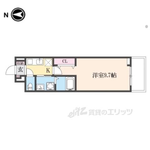 アビィ ロード(1K/3階)の間取り写真
