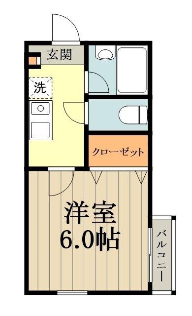 OZ弐番街(1K/1階)の間取り写真