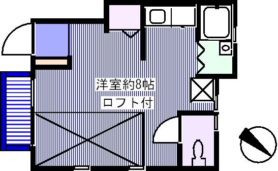 ボヌール(ワンルーム/1階)の間取り写真
