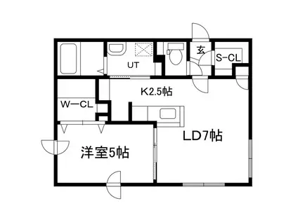  ALICE (1LDK/4階)の間取り写真