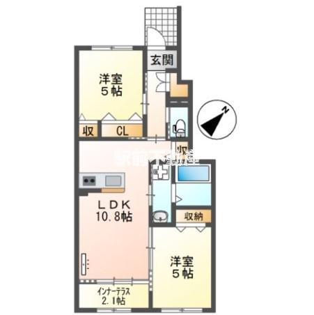 MANA(2LDK/1階)の間取り写真