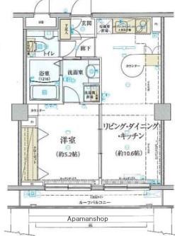 リヴシティ関内(1LDK/8階)の間取り写真