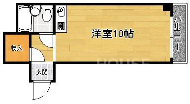メゾン堀川(1K/3階)の間取り写真