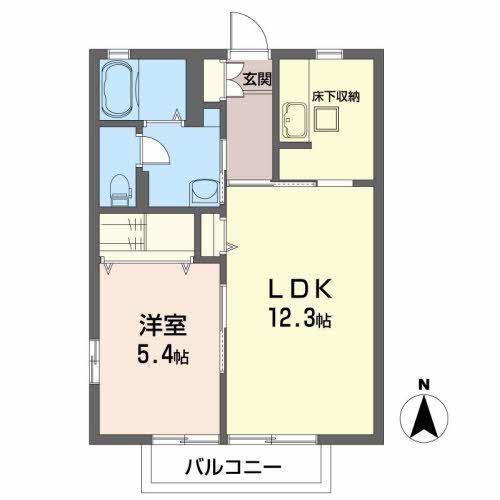 コーポラス開成3号館(1LDK/1階)の間取り写真