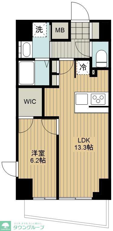 グランシエル川口(1LDK/14階)の間取り写真