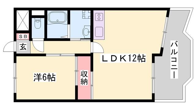ハイムマツモト(1LDK/2階)の間取り写真