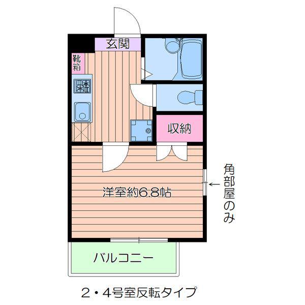 プラム梅島C(1K/1階)の間取り写真