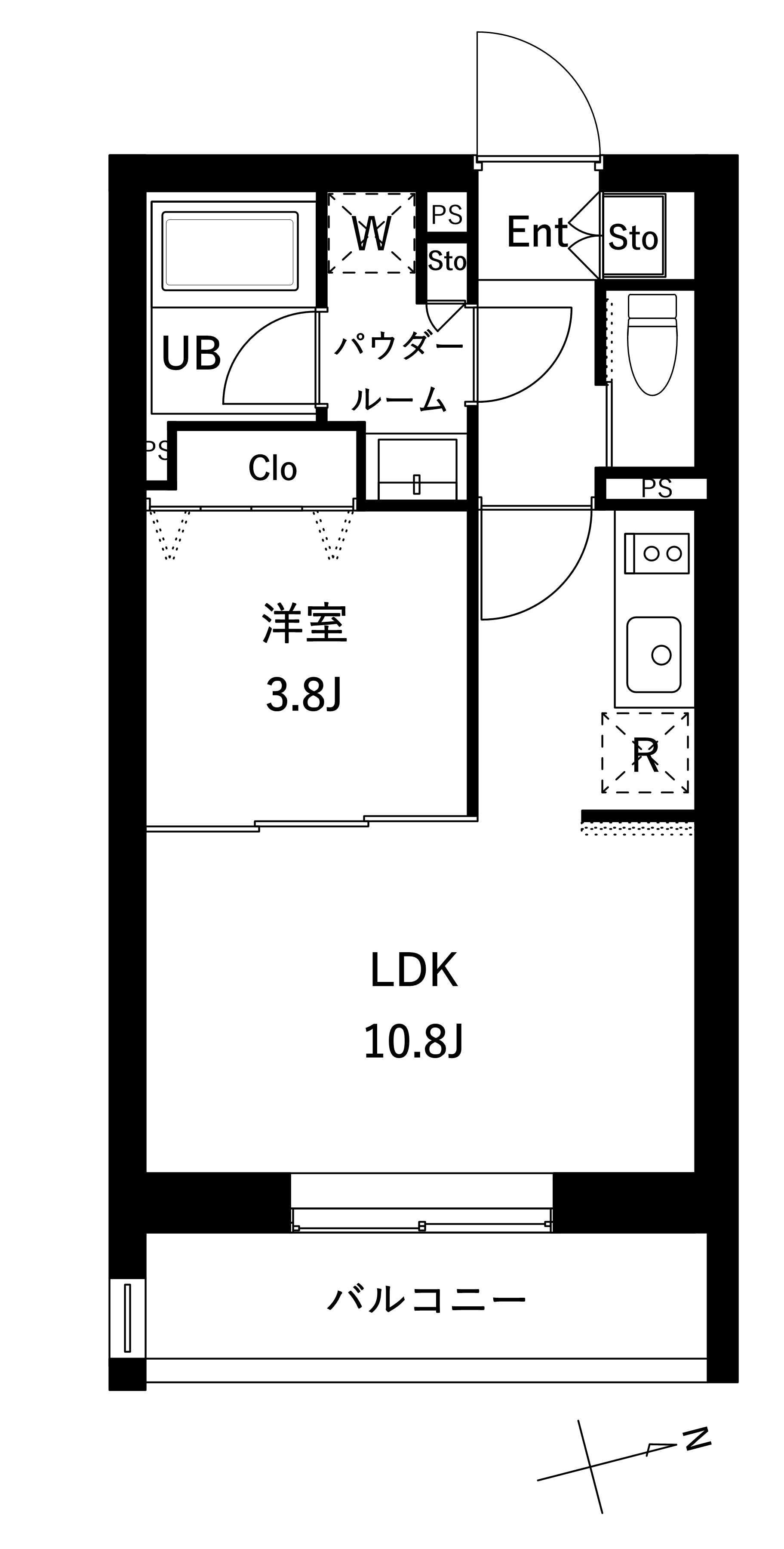 パストラーレ豊玉(1LDK/3階)の間取り写真