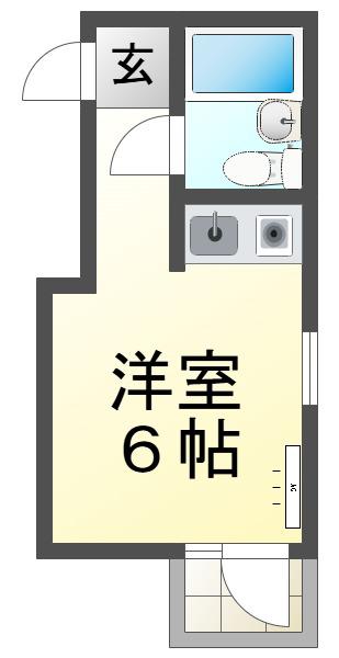 CAVE PANBROSIII(ワンルーム/4階)の間取り写真