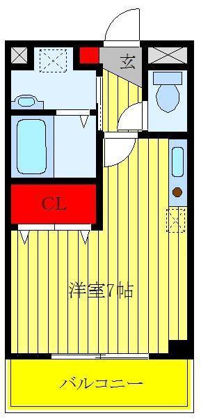 埼玉高速鉄道 鳩ケ谷駅 徒歩3分 3階建 築24年(ワンルーム/2階)の間取り写真