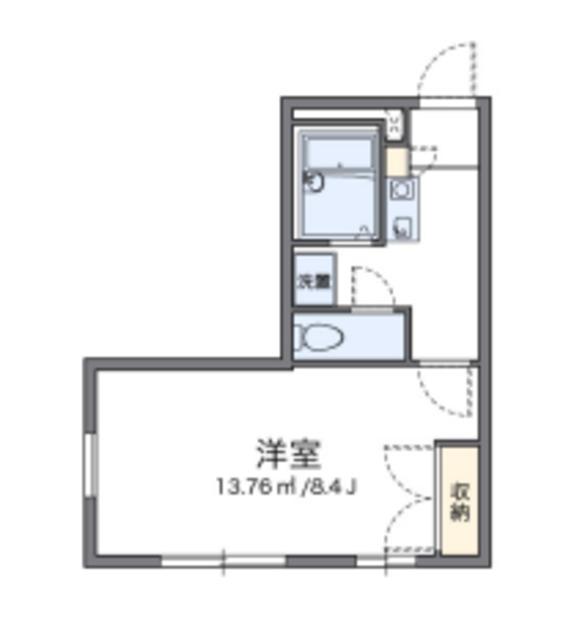 レオパレストゥインクル砂川(1K/1階)の間取り写真