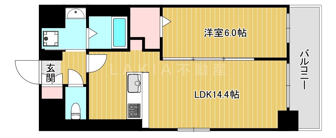 ディアコートオリヴィエ(1LDK/3階)の間取り写真