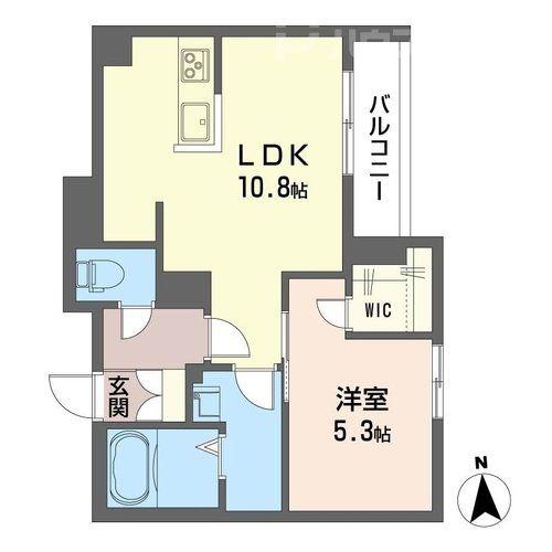 グランデ ヒルズ(1LDK/1階)の間取り写真