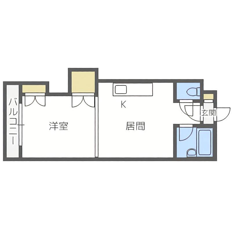 ドリーミーハイム(1DK/1階)の間取り写真