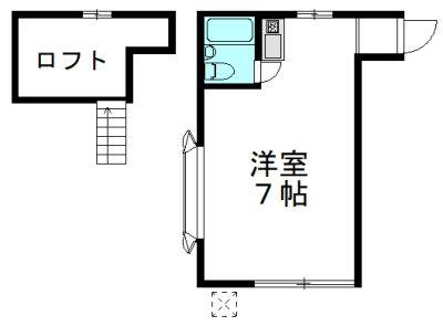 シャレー下北(1K/1階)の間取り写真