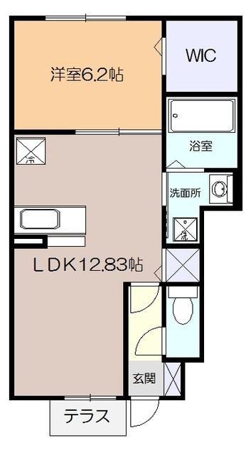 パルティーレ(1LDK/1階)の間取り写真