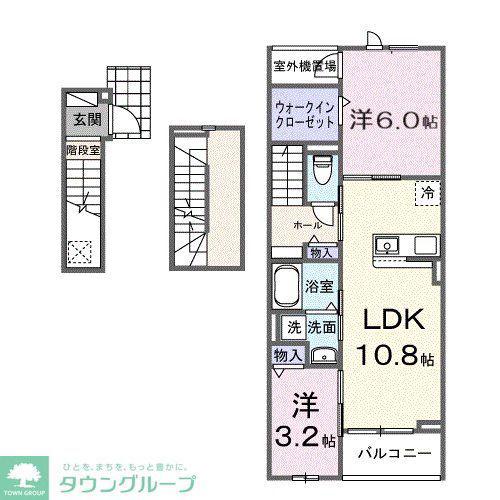 ヒカルサ西大宮(2LDK/3階)の間取り写真