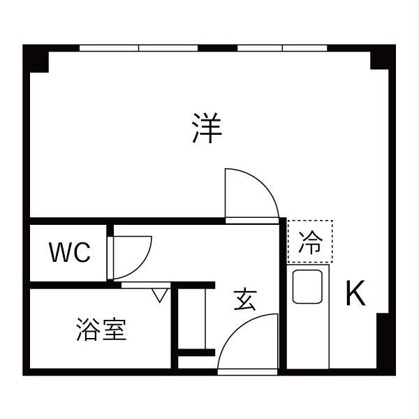 都島岡本マンション(ワンルーム/3階)の間取り写真