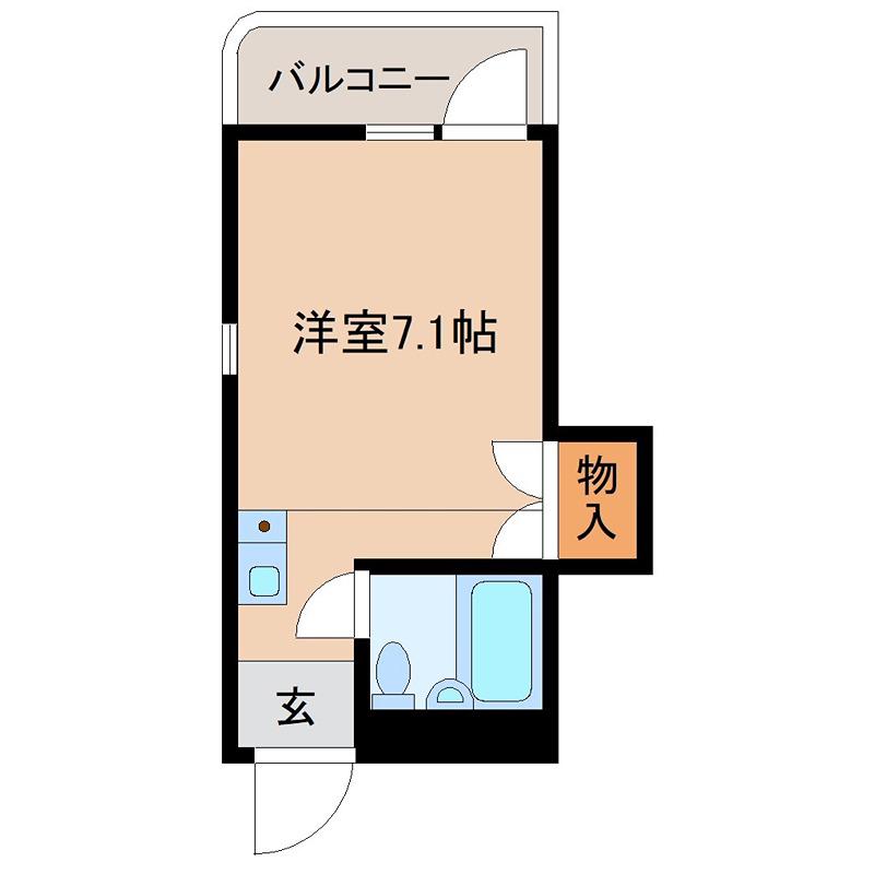 アーバンロジェ西浅草(ワンルーム/6階)の間取り写真