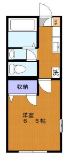 フルハウスK(1K/1階)の間取り写真