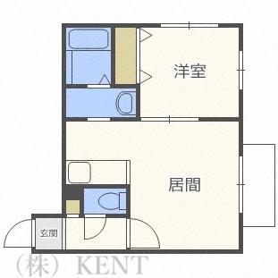 グランディール24軒(1LDK/1階)の間取り写真