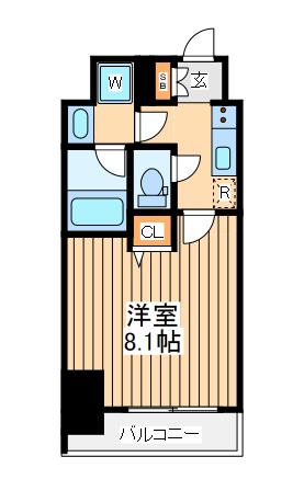 レア川崎弐番館(1K/10階)の間取り写真